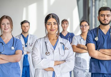 Healthcare payer team reviewing claims data